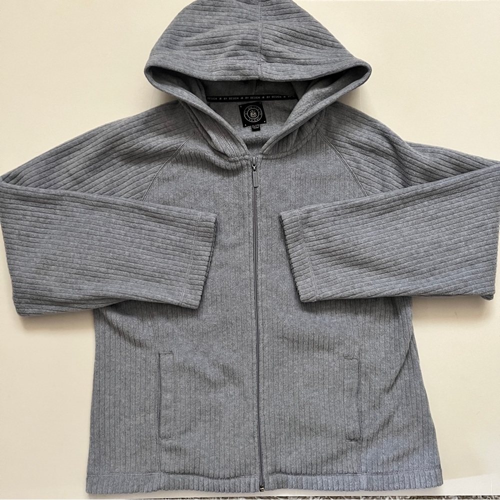 By Design Ribbed Fleece Hooded Jacket - Picture 5 of 12